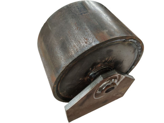 Black Roll Off Container Wheels With Bracket Dumpster Roller